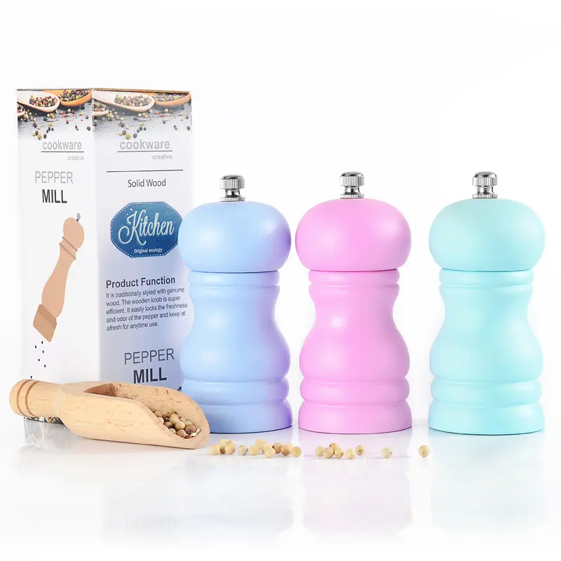 Conjunto de Moedores de Sal e Pimenta Mini Cumin Compacto