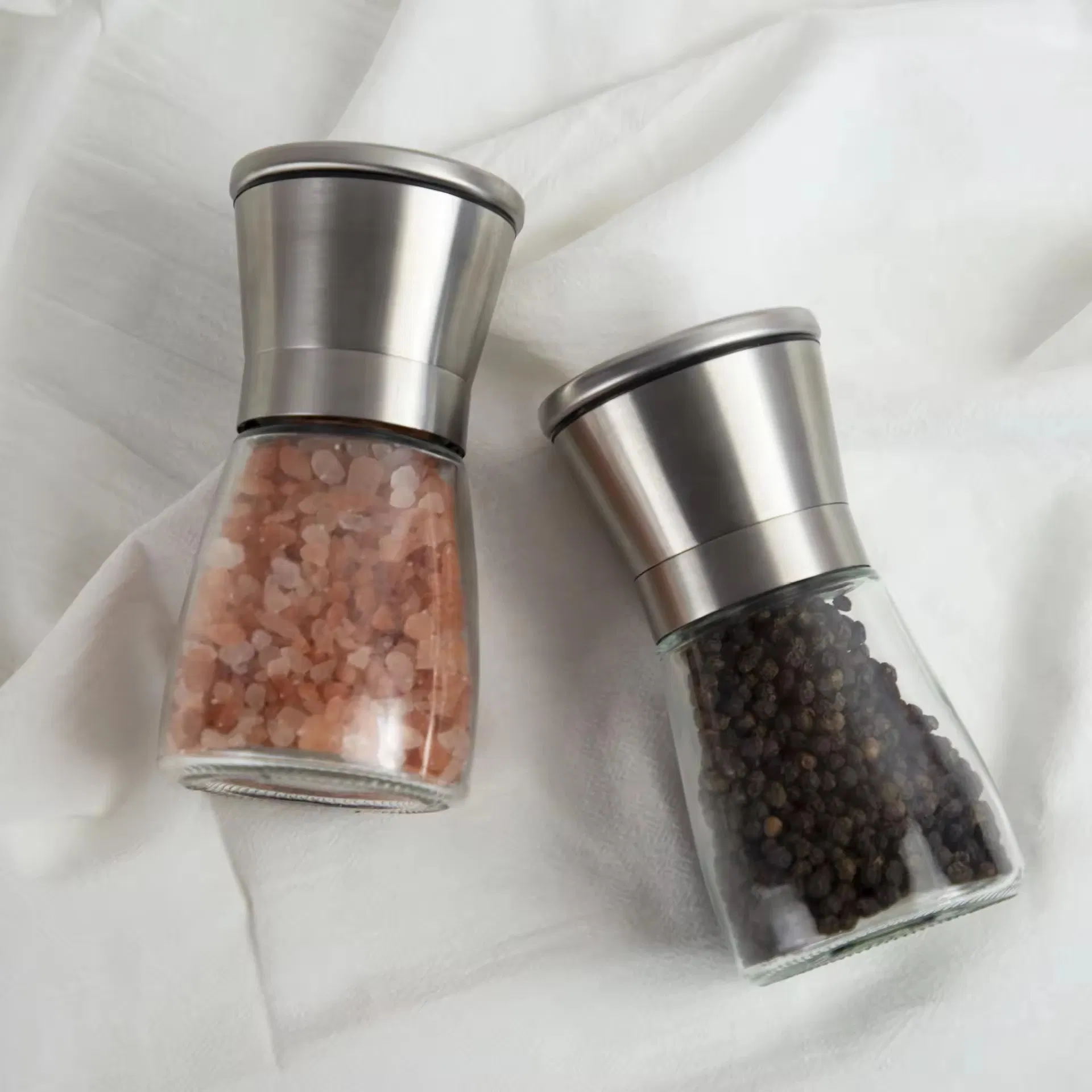 Moedor de Pimenta de Aço Inoxidável Promocional para Sal do Mar e Especiarias