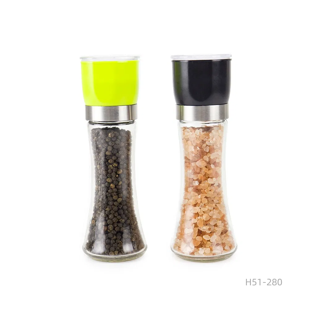 2026 Grande Capacidade 180ml Moedor de Sal e Pimenta Ajustável