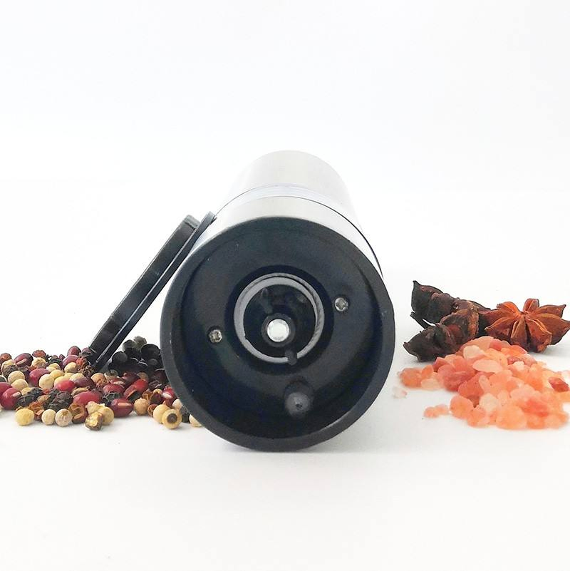 Conjunto de Moedor de Sal e Pimenta Elétrico Automático em Aço Inoxidável com Bateria de 2
