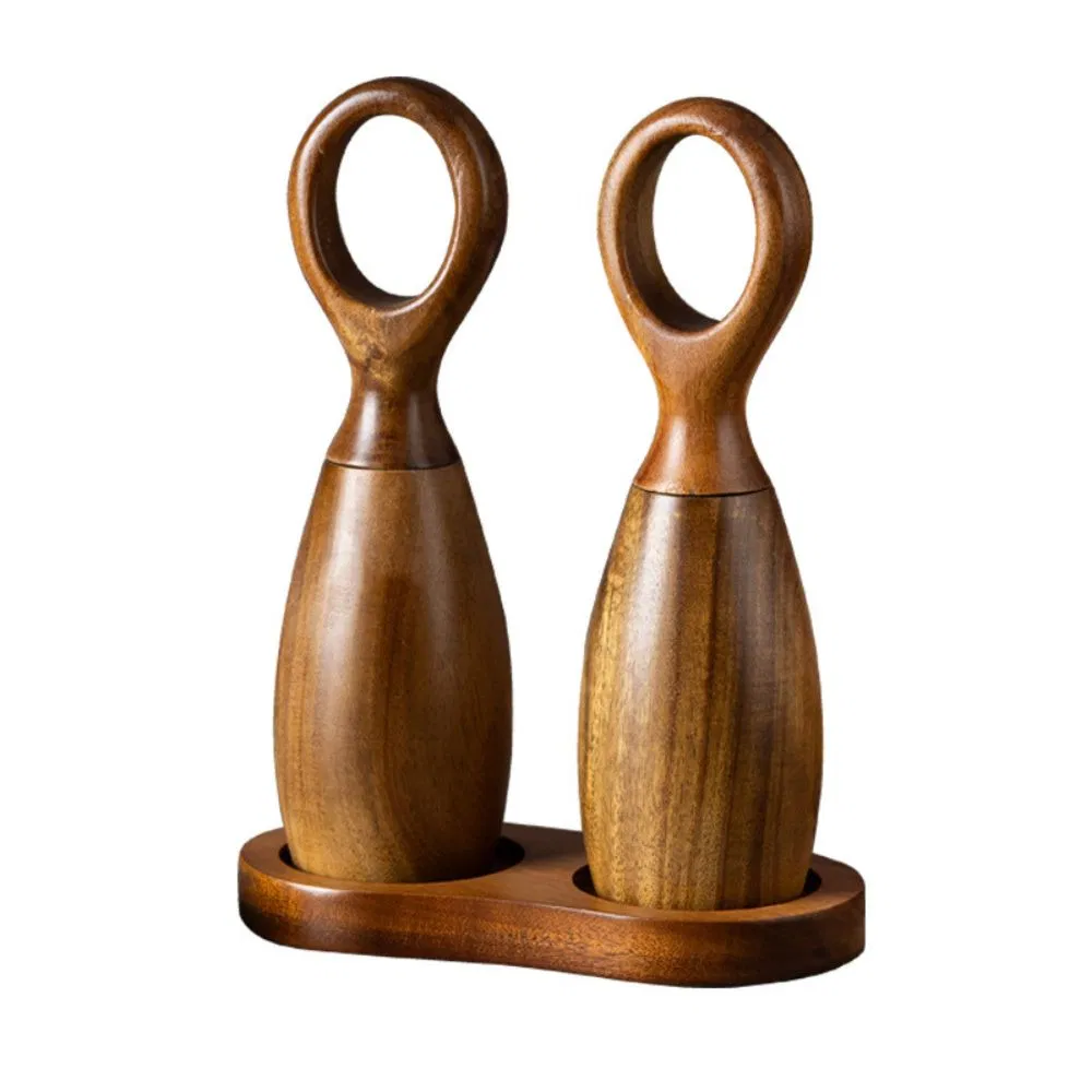 Moedor de Sal e Pimenta Manual de Madeira Durável Ferramenta Culinária Ergonômica Ez29579