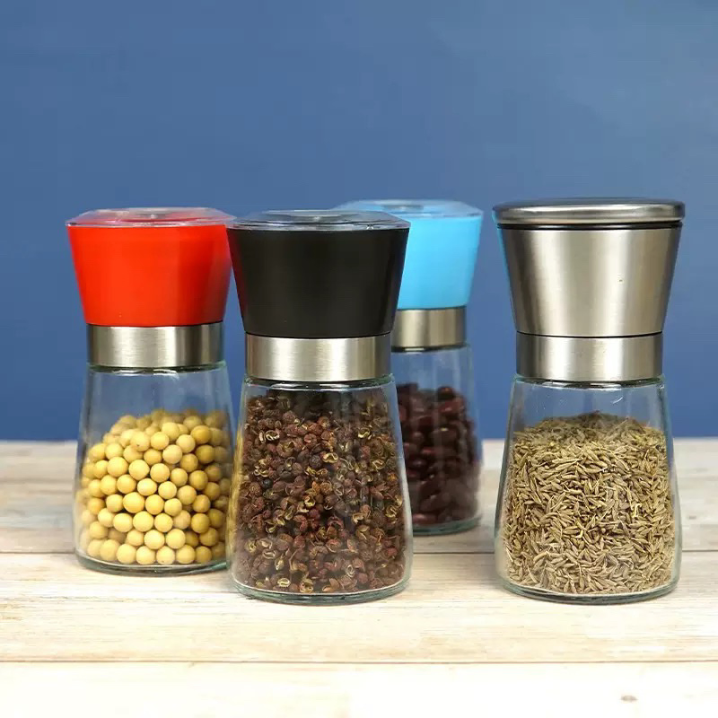 Moedor de Sal e Pimenta de Ferramentas de Cozinha Multi-Modelo, Moedor de Especiarias Manual de Aço Inoxidável com Burr de Cerâmica