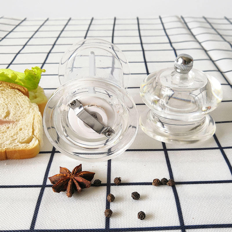Preço de Fábrica Moedor de Sal e Pimenta de Acrílico Moedor de Especiarias Moedor de Pimenta