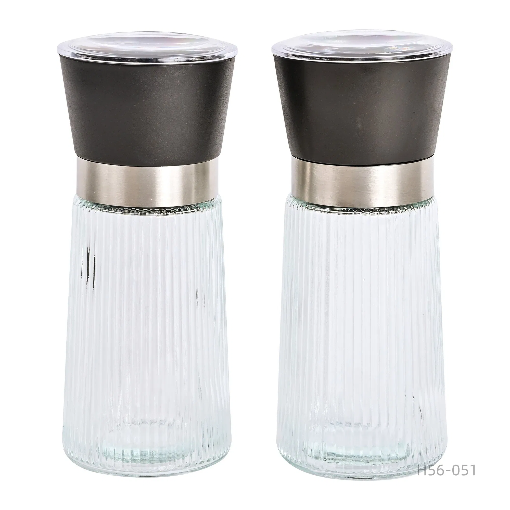 200ml Moedor de Sal e Pimenta de Vidro Cerâmico de Grande Capacidade
