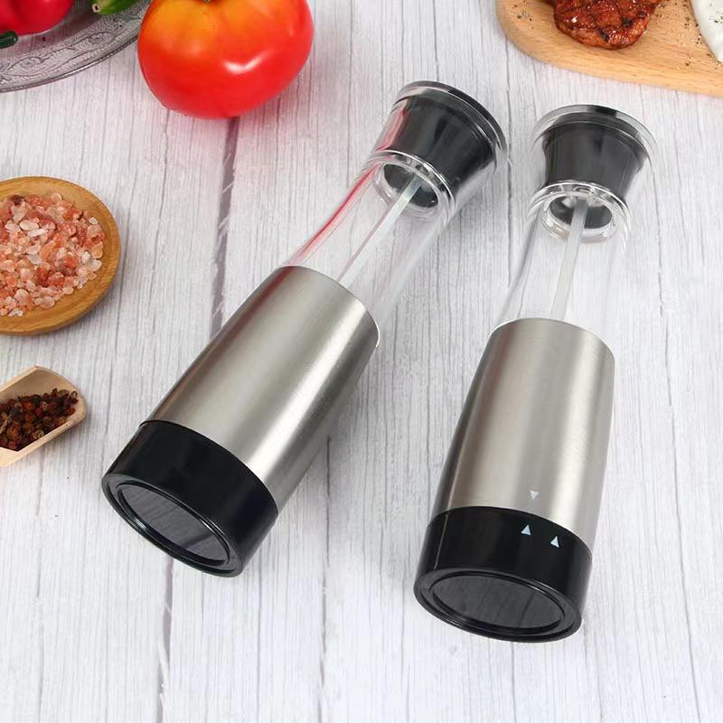 Conjunto de Moedores de Sal e Pimenta Elétrico de Grande Capacidade com Gravidade