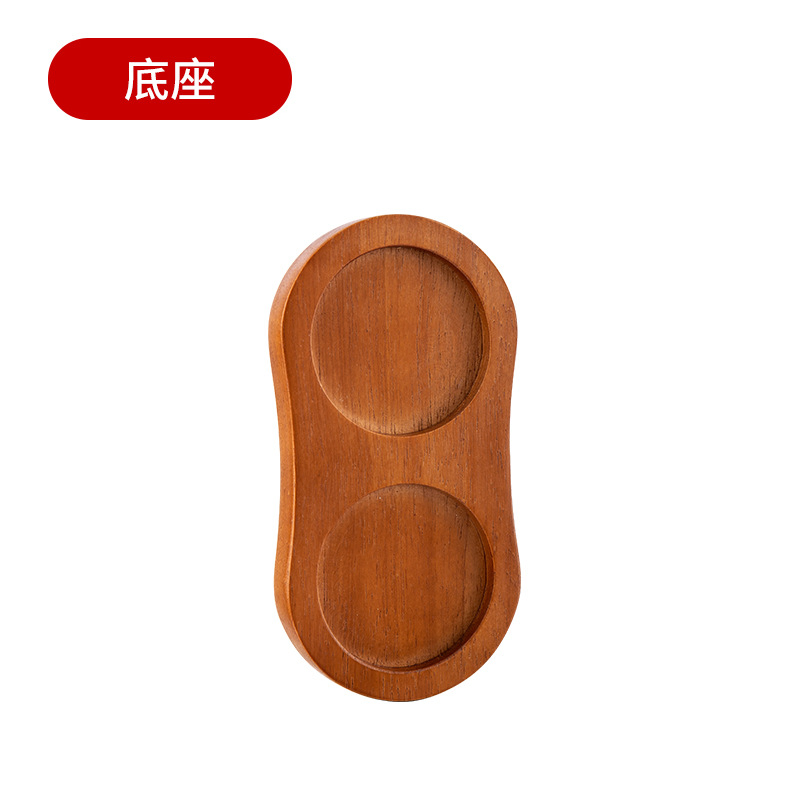 Moedor de Pimenta Transparente de Acácia Presente para Cliente Moedor Manual Ajustável de Sal Grosso