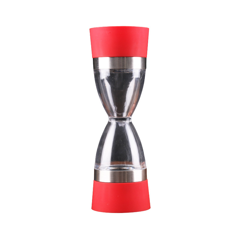 Logotipo Personalizado 2 em 1 Moedor de Sal e Pimenta em Forma de Ampulheta Utensílio de Cozinha Ferramentas de Cozinha Moedor de Pimenta Manual Duplo