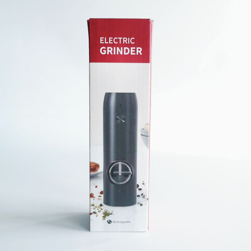 Conjunto de moedores automáticos de sal e pimenta de alta qualidade portátil com carregamento USB em dois pacotes