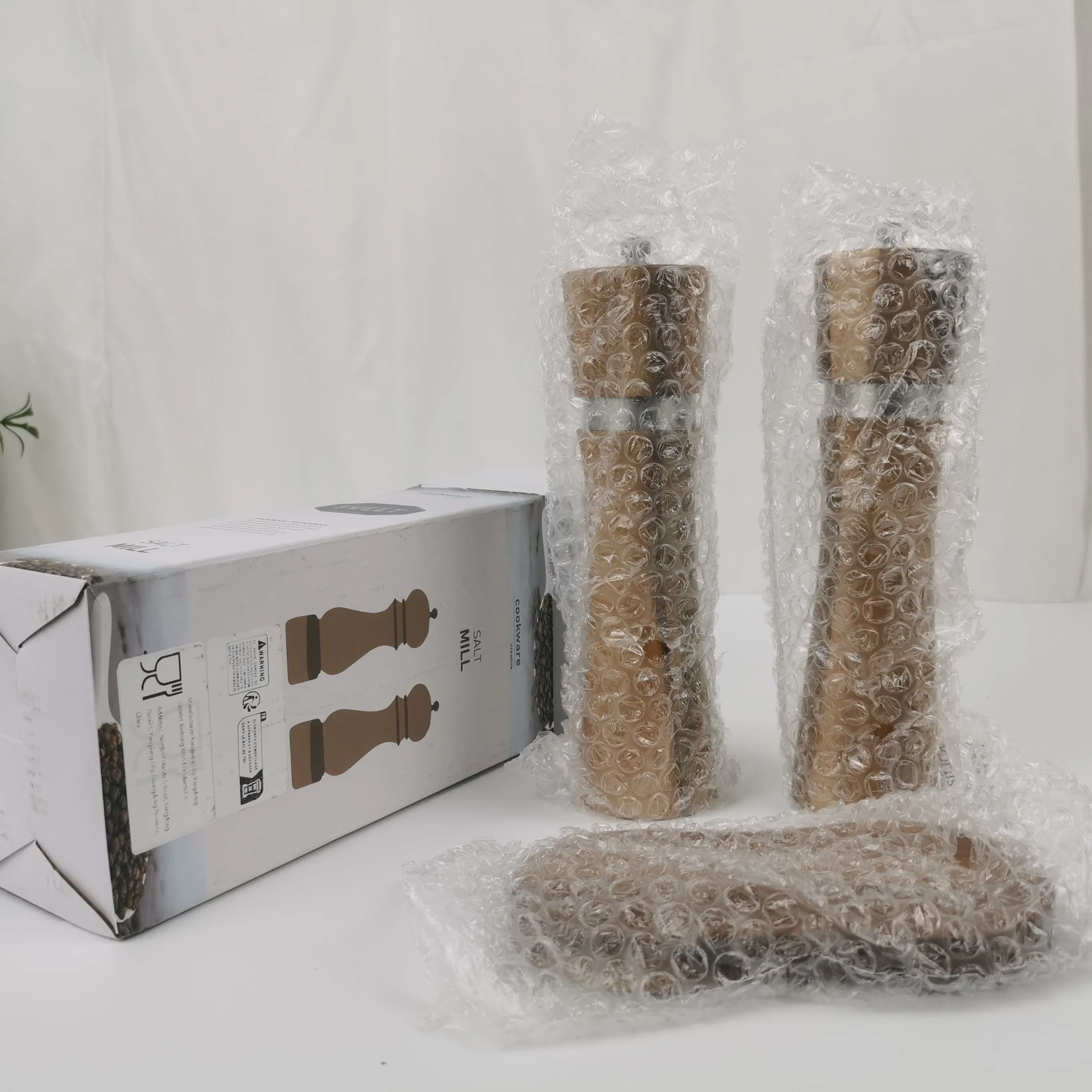 Conjunto de Moedores de Sal e Pimenta em Madeira de Acácia Premium para Cozinhar