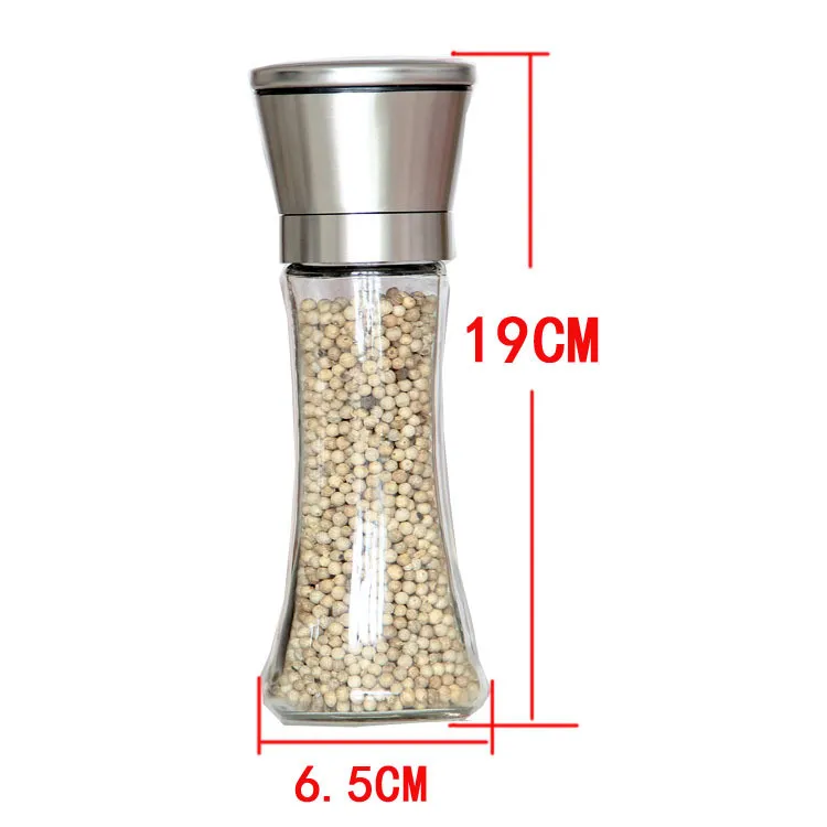 Conjunto de Moedores de Sal e Pimenta em Aço Inoxidável Alto com Suporte Esg11407
