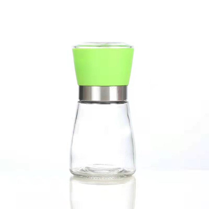 180ml Moedor de Sal com Ajuste de Granulometria Conjunto de Moedores de Sal e Pimenta Refilável