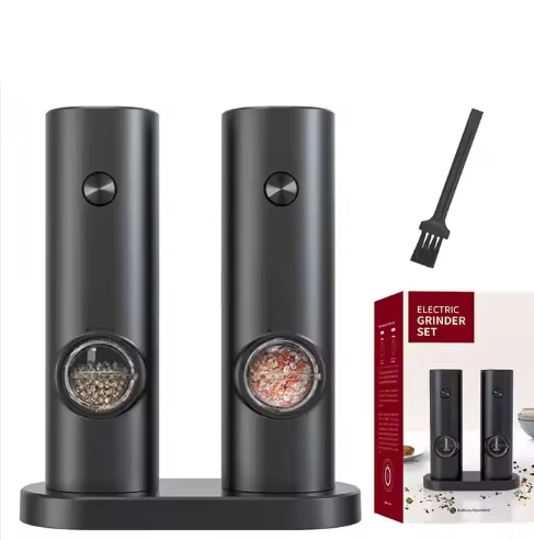 Conjunto de Moedores de Sal e Pimenta Elétricos Automáticos com Bateria