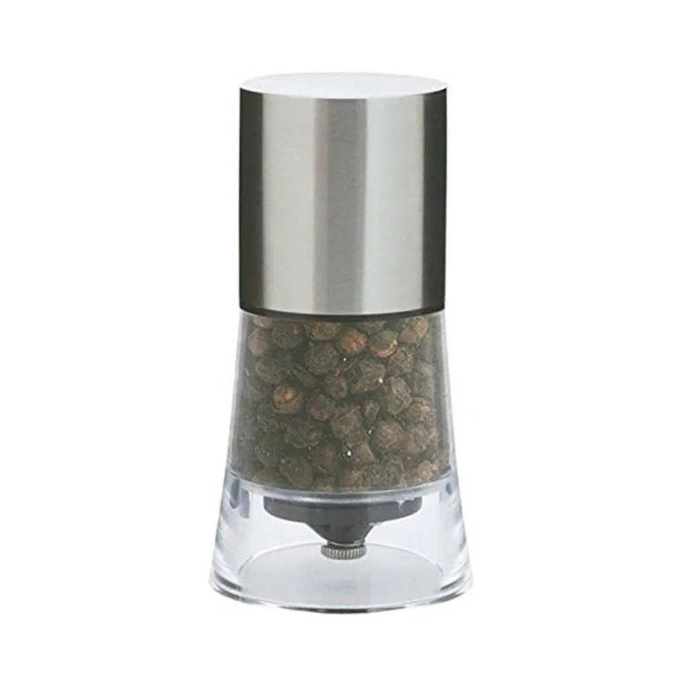 Moedor de Sal e Pimenta Manual Transparente e Claro em Acrílico Plástico para Temperos de Cozinha