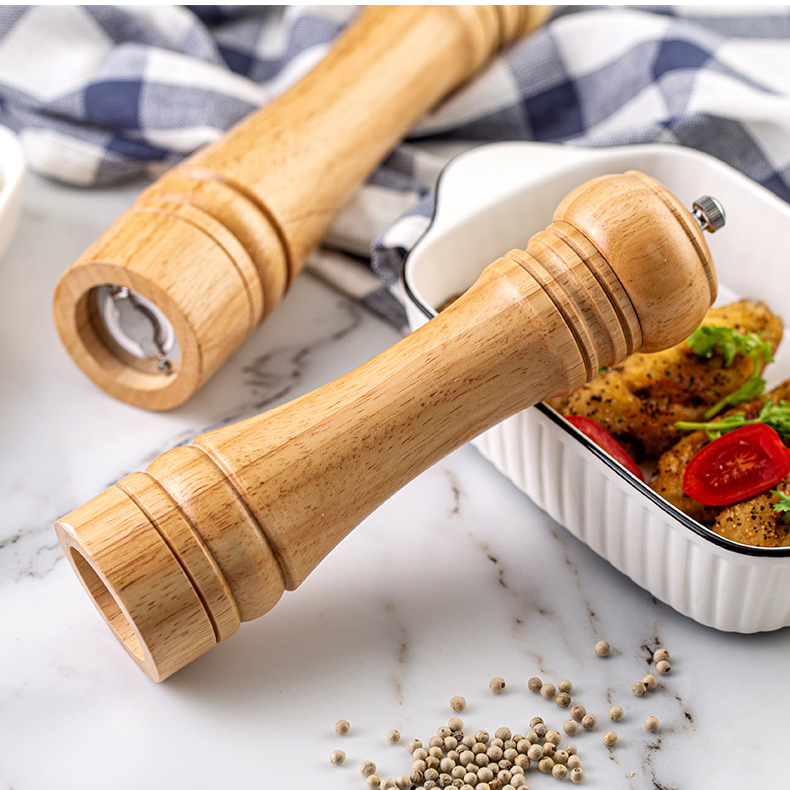 Moedor de Pimenta e Sal - Moedor de Pimenta de Madeira Refilável, Durável, com Ajuste de Granulometria, Fácil de Usar para Cozinhar