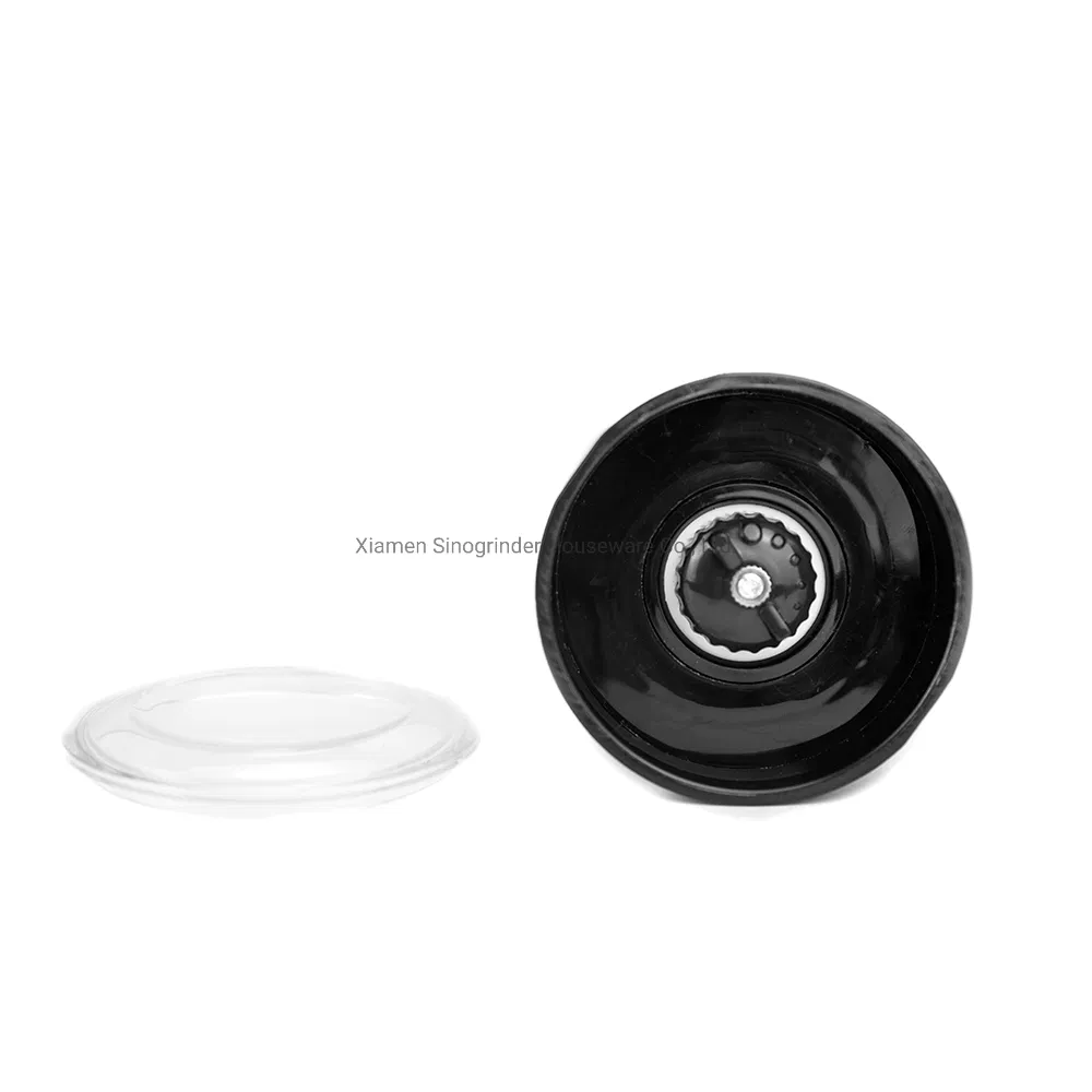 Moedor de Sal do Mar e Pimenta de Vidro Ecológico 180ml com Tampa de Aço Inoxidável