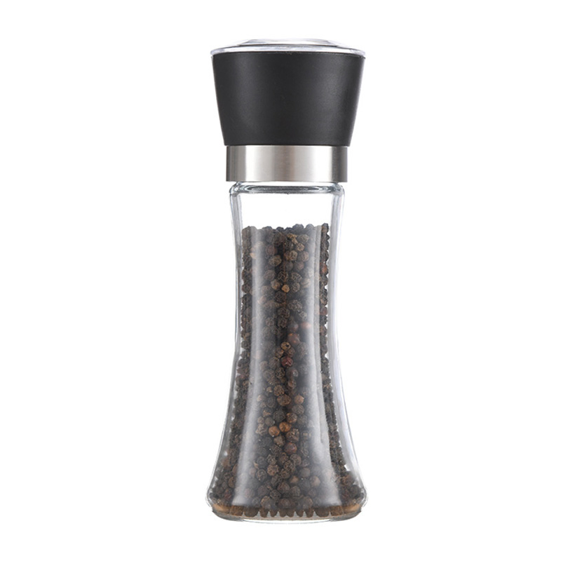 Moedor de Sal e Pimenta Refilável Tamanho Curto para Churrasco 6 Oz