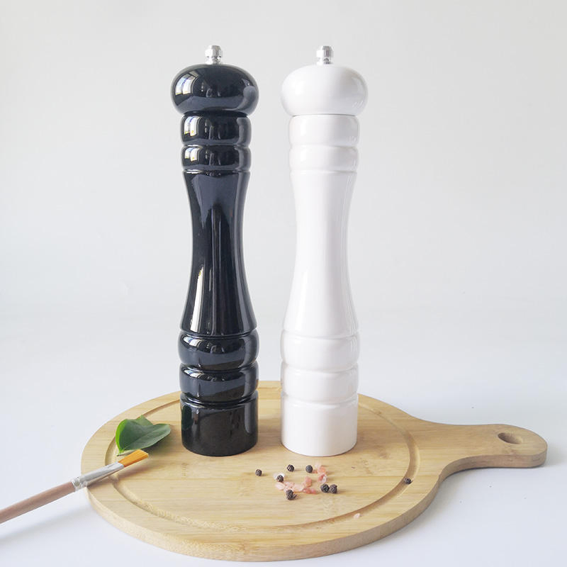 Conjunto de Moedores de Sal e Pimenta de Madeira Moedor de Pimenta Manual Refilável