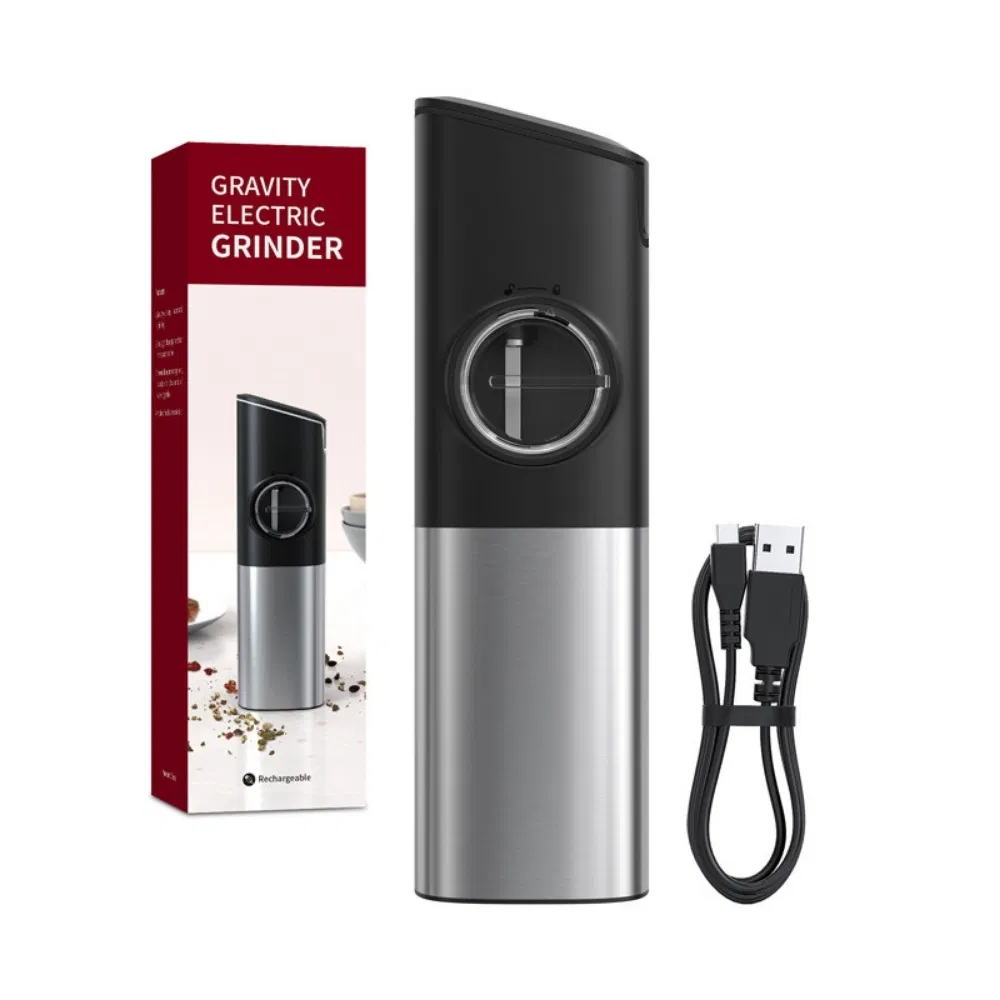 Electric Salt and Pepper Grinder Set Large Capacity USB Rechargeable Automatic Ez29918