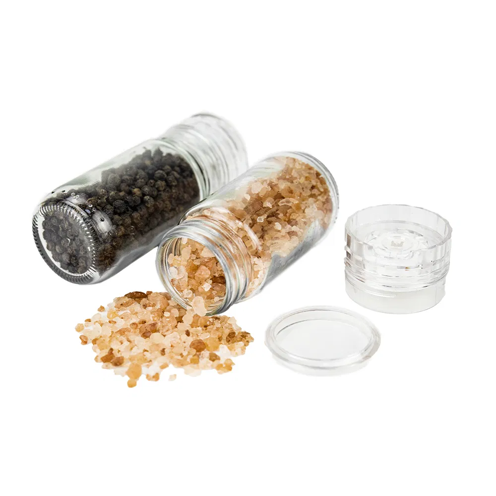 Moedor de Pimenta de Cerâmica 80ml Pote de Especiarias de Vidro Moedor de Sal e Pimenta