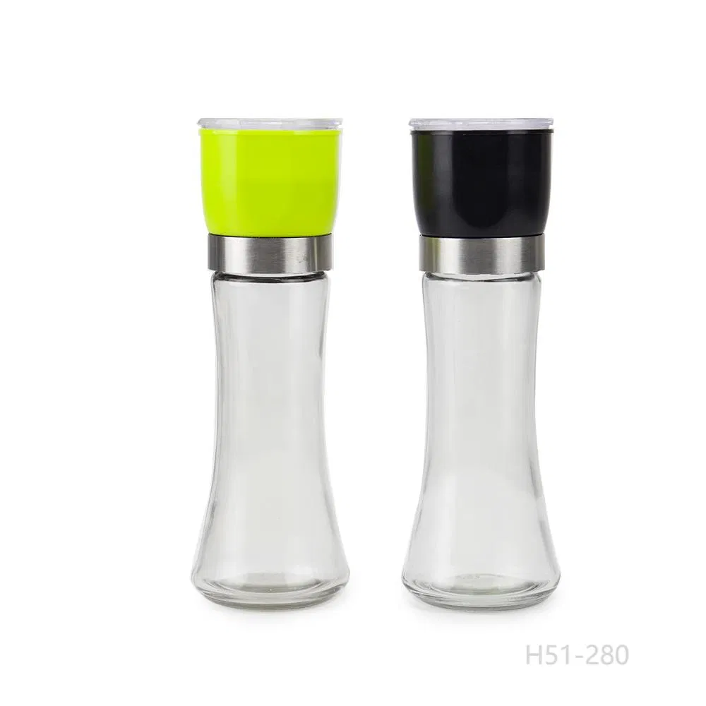 180ml Moedor de Sal e Pimenta de Cerâmica Ajustável de Grande Capacidade