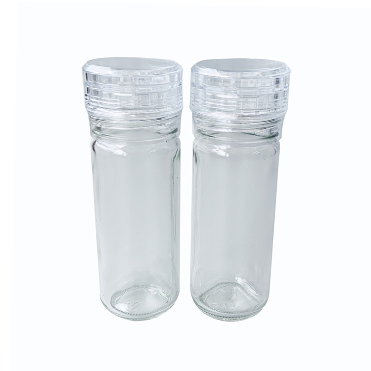 100ml Frascos de Vidro Transparentes para Temperos Moedor de Sal e Pimenta