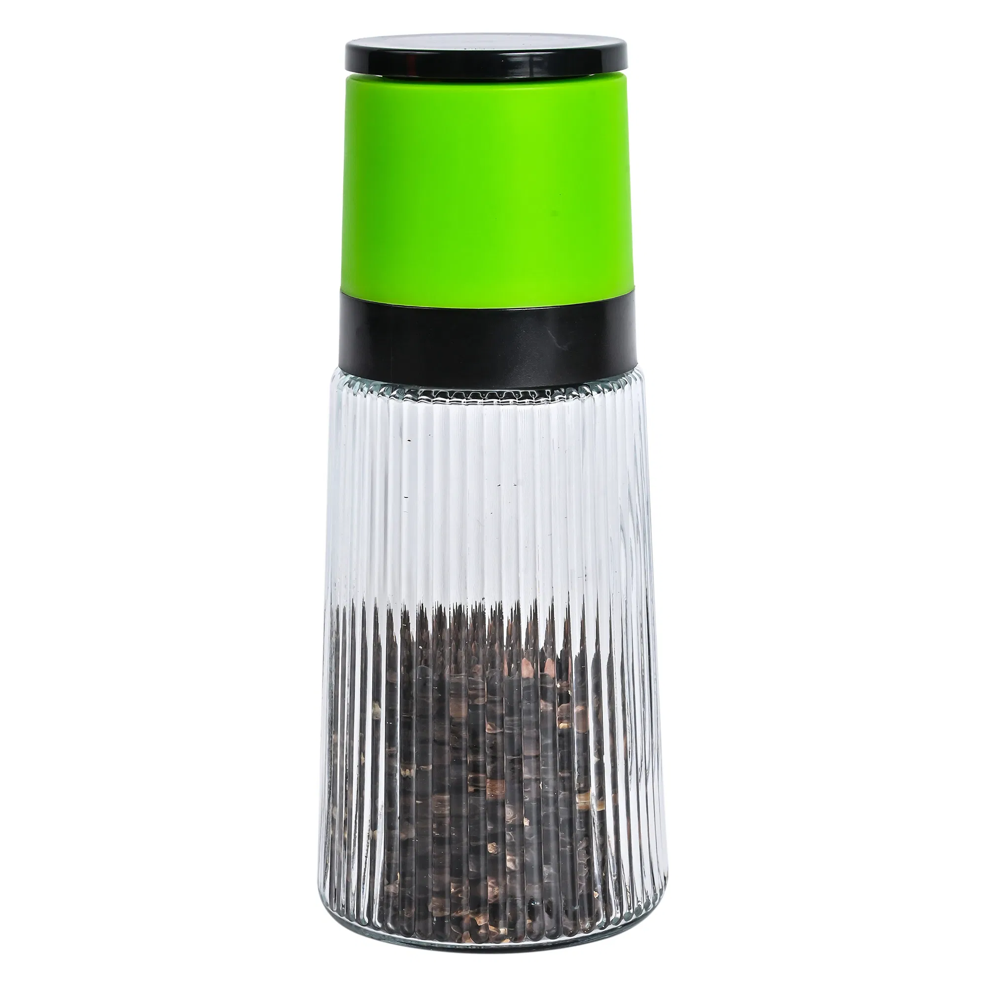 Moedor de Sal e Pimenta de Grande Capacidade 200ml com Núcleo de Cerâmica e Frasco de Especiarias