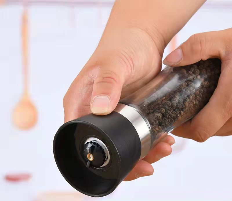 Uso Doméstico na Cozinha 180ml 200ml Moedor Manual Redondo de Vidro para Sal, Pimenta e Especiarias, Moedor de Especiarias para Cozinhar