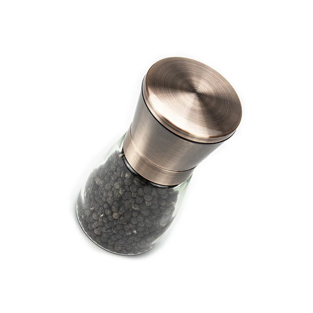 160ml Garrafa de Vidro de Grande Capacidade Ajustável com Núcleo de Cerâmica Moedor de Sal e Pimenta