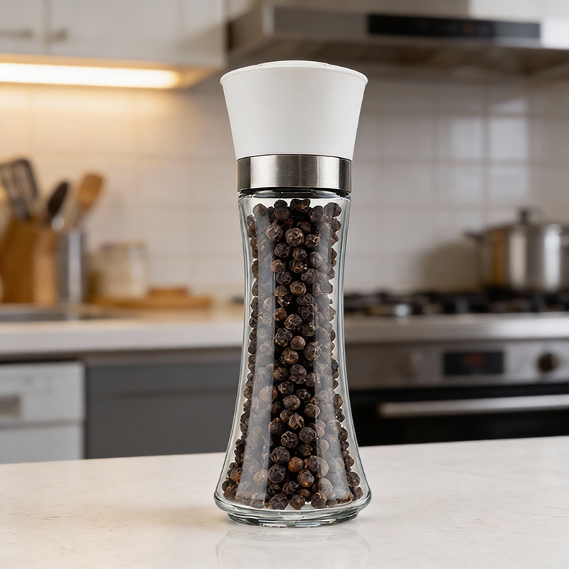 Refillable Manual Pepper Grinder Stainless Steel Salt Mill with Ceramic Grinding Core Kitchen Gadget