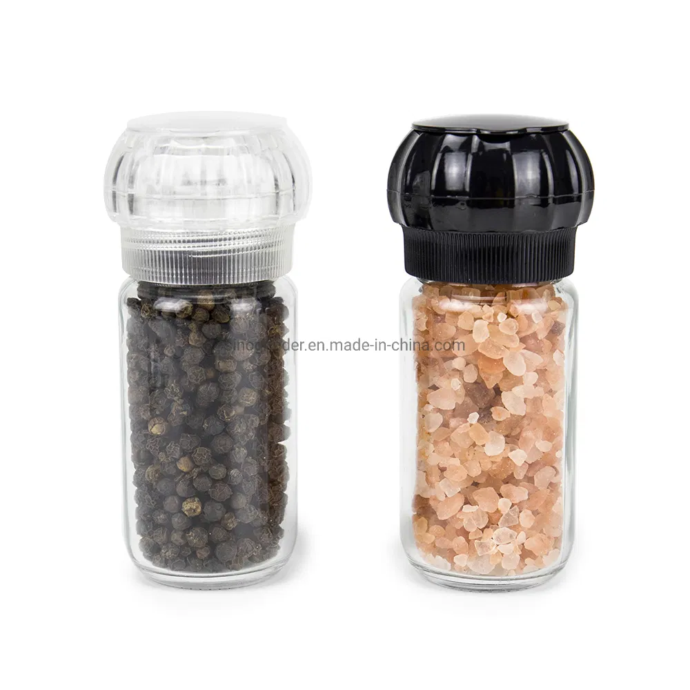Moedor de Especiarias Manual de Plástico Mini com Moinho de Cerâmica para Sal e Pimenta