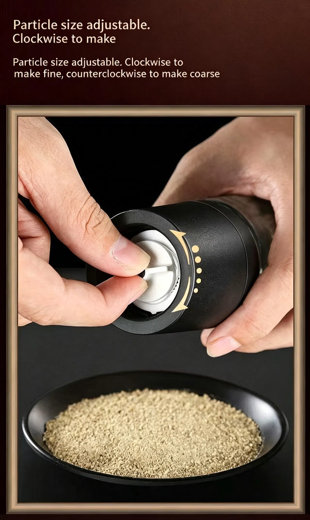 Moedor Manual Multifuncional para Uso Doméstico e Profissional para Pimenta, Sal, Especiarias, Ervas, Sementes e Grãos