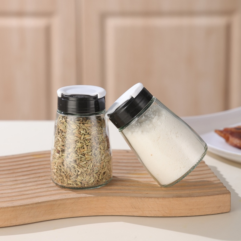 Moedor de Especiarias de Vidro para Cozinha Refilável para Sal e Pimenta