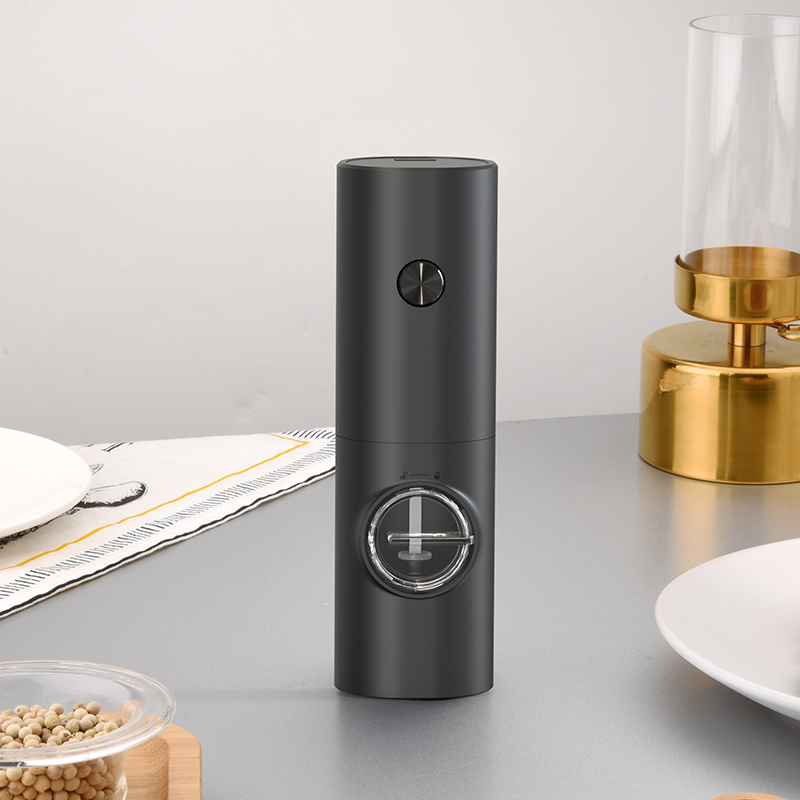 Moedor de Pimenta Elétrico Automático Recarregável com Logo Personalizado, Moinhos de Sal e Pimenta, Moedor de Especiarias com Carregamento USB