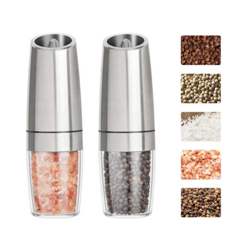 Conjunto de Moedores de Sal e Pimenta Elétricos com Bateria Gravity