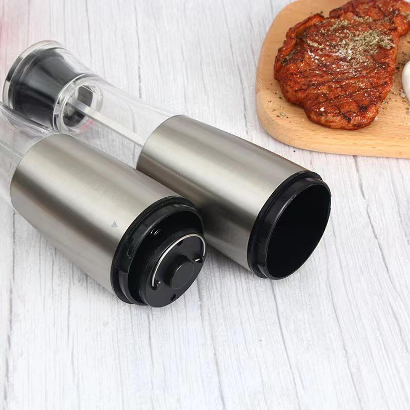 Conjunto de Moedores de Sal e Pimenta Elétrico de Grande Capacidade com Gravidade