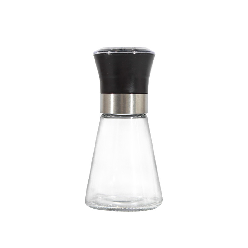 100ml Moedor de Especiarias de Vidro Personalizado e Durável, Frasco de Moedor de Sal Marinho e Pimenta de Vidro