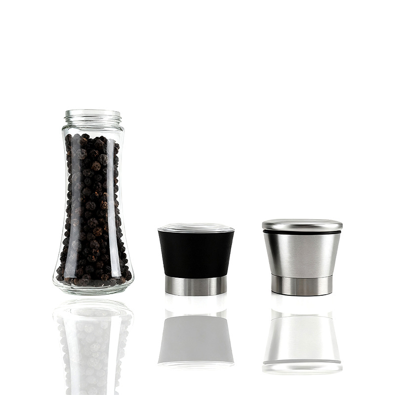 Refillable Manual Pepper Grinder Stainless Steel Salt Mill with Ceramic Grinding Core Kitchen Gadget