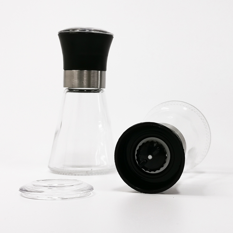 Conjunto de Moinhos de Vidro Ajustáveis para Sal e Pimenta Mini 90ml