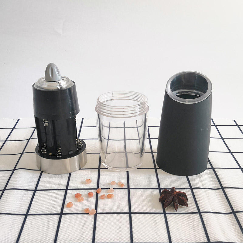 Conjunto de Moedores de Sal e Pimenta Elétricos Operados por Bateria com Luz LED para Cozinha