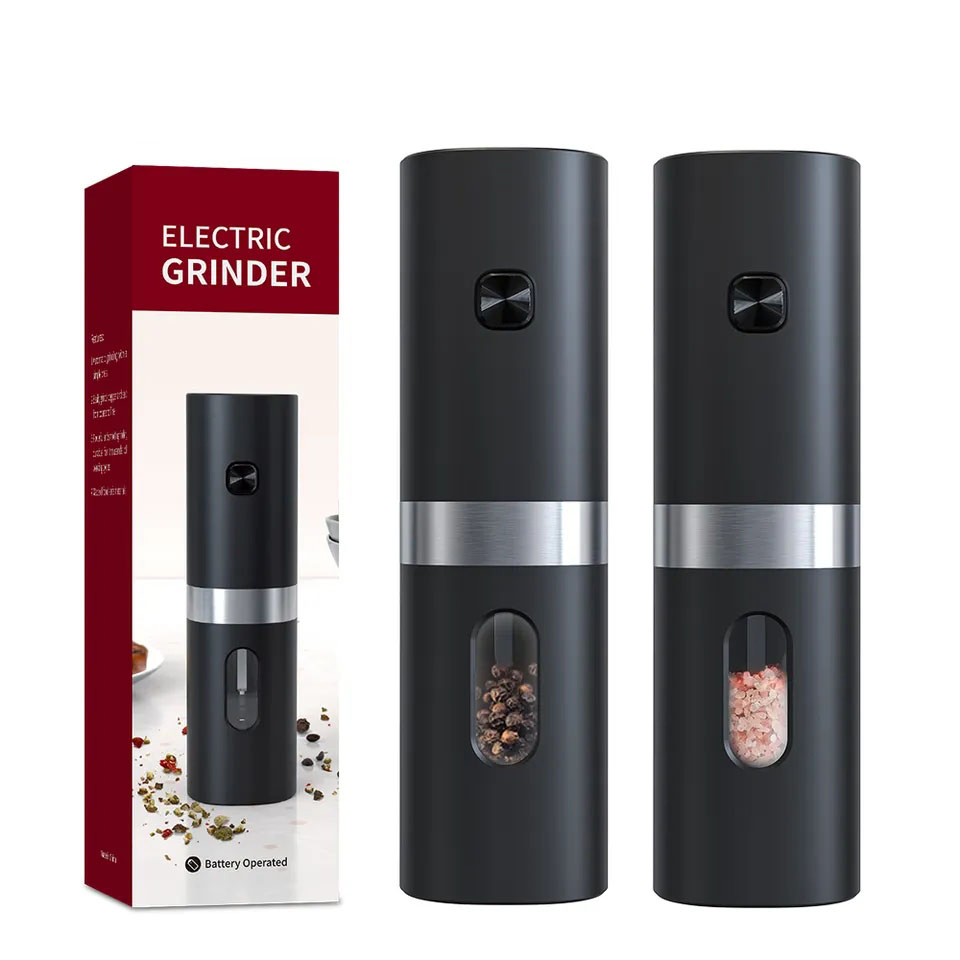 Moedores Automáticos de Sal e Pimenta em Aço Inoxidável, Moedor de Pimenta, Ferramentas de Cozinha, Atacado de Fábrica