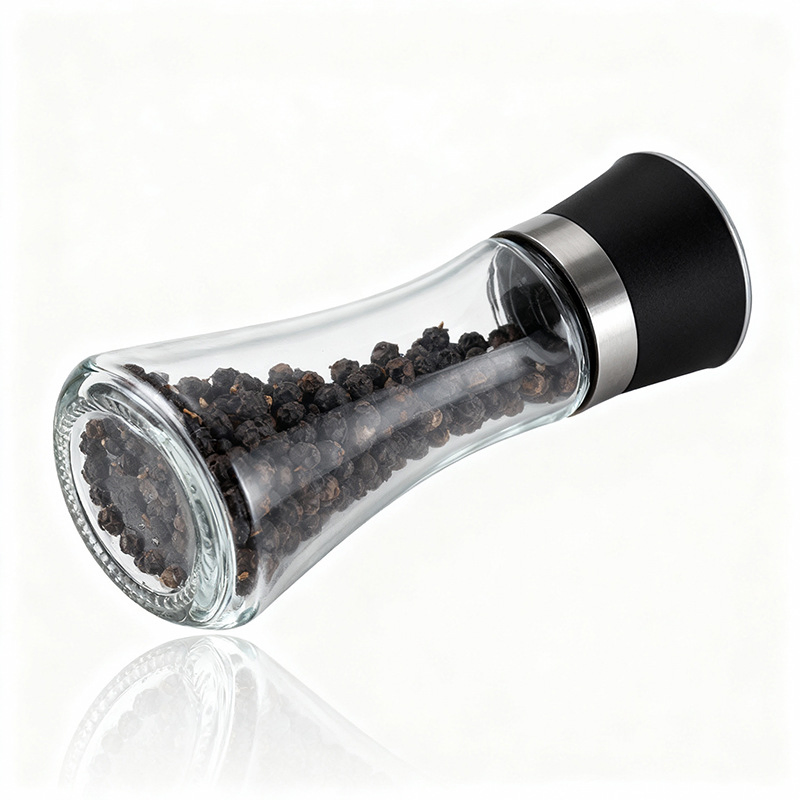 Refillable Manual Pepper Grinder Stainless Steel Salt Mill with Ceramic Grinding Core Kitchen Gadget