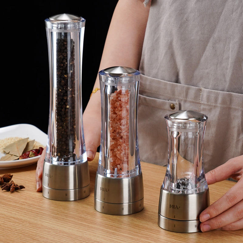 Stainless Steel Manual Adjustable Salt Pepper Grinder Mill