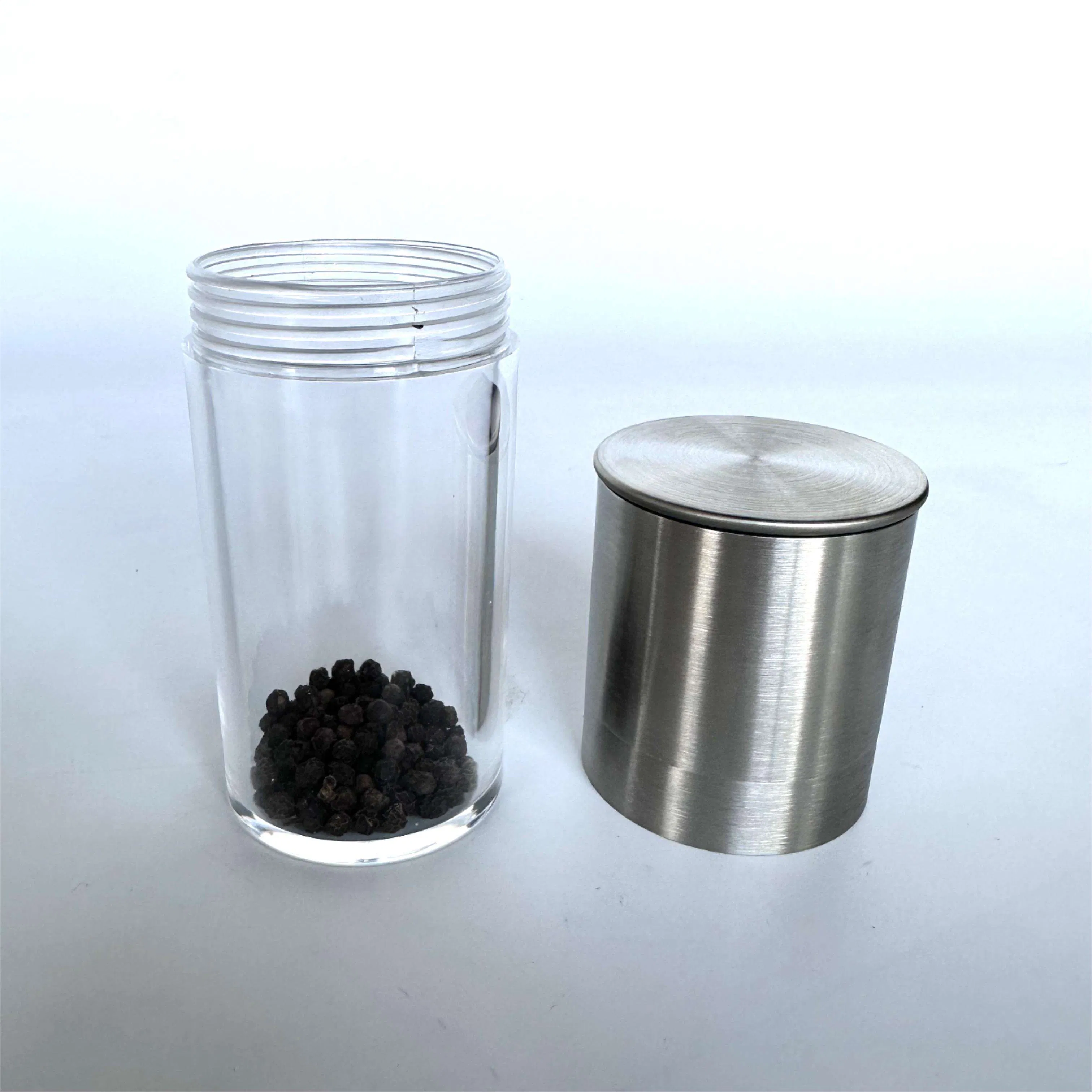 Venda por atacado de fábrica moedor de sal e pimenta manual em aço inoxidável mini moedor de especiarias