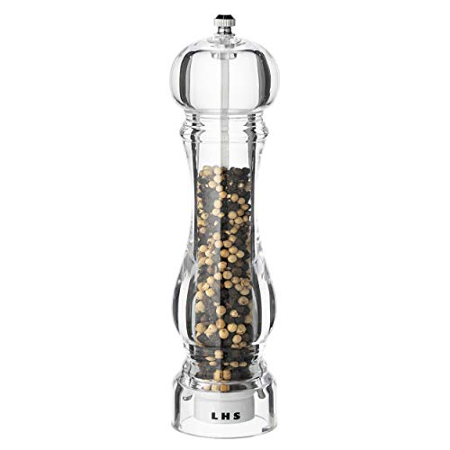 Acrylic Salt &amp; Pepper Grinder with Adjustable Ceramic Grinder Mechanism