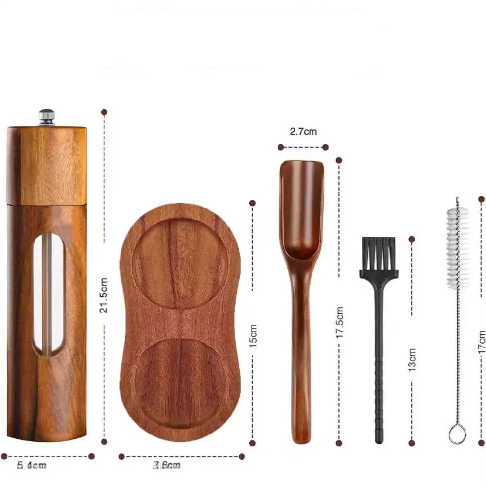 Conjunto de Moedores de Sal e Especiarias em Madeira Ajustável Manual para Pimenta Ez29575