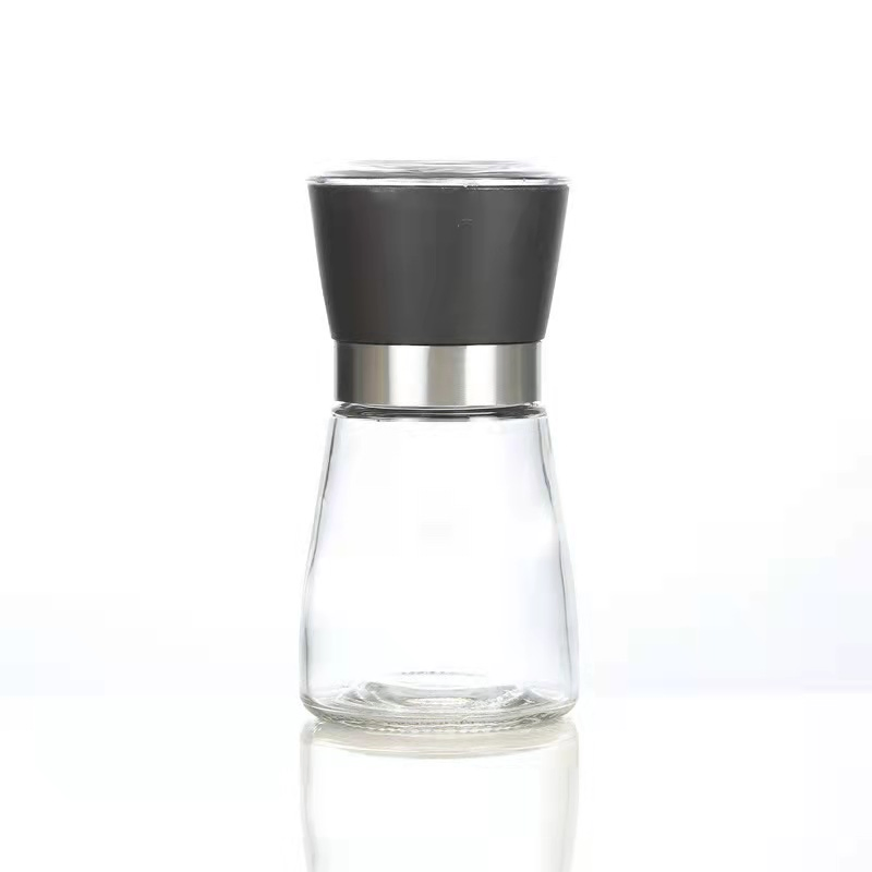 180ml Moedor de Sal com Ajuste de Granulometria Conjunto de Moedores de Sal e Pimenta Refilável