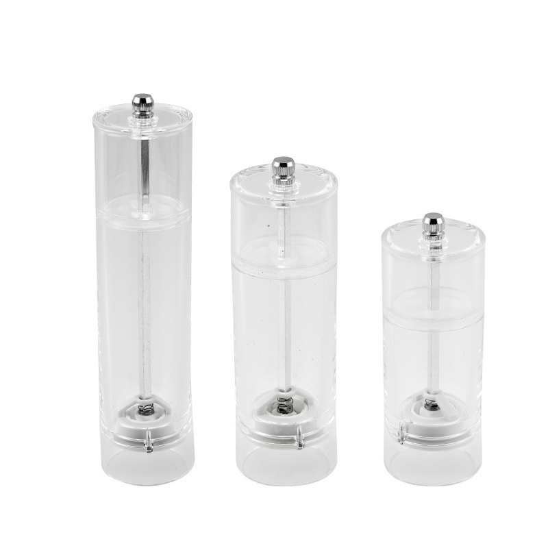 Conjunto de Moedores de Sal e Pimenta Recarregáveis Melhores Moedores de Acrílico Transparente Wbb15951