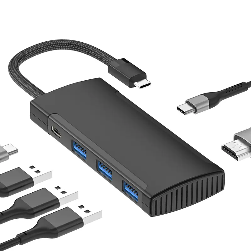 Buy ABS Shell Docking Station, 6 in 1 USB Hub Manufacturer, Manufacturers
