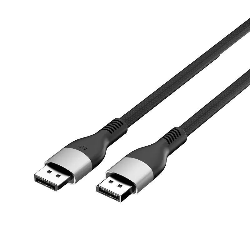 ODM Wholesale OEM 8K DP Cable (8K@60Hz, 4K@144Hz, 2K@240Hz) HBR3 Support 32.4Gbps, HDR, HDCP 2.2, FreeSync G-Sync, Braided Display Port for Gaming Monitor, Graphics, PC Company, Supplier