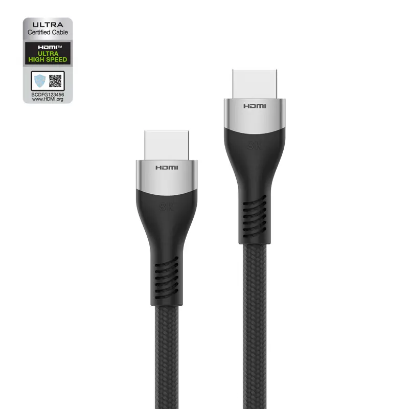 Buy Wholesale OEM 1.8m 3m 5m HDMI2.1 M to M Cable 48Gpbps 8K@60Hz 4K@120Hz Ultra High Speed HDMI Cable with Ultra Certified Lable Factories, Supplier